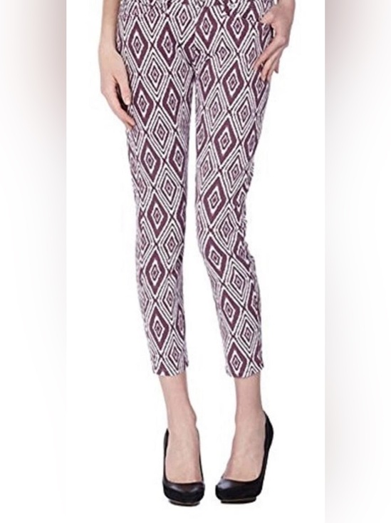 7 For All Mankind Pants - 7 For All Mankind Gwenevere Ikat Skinny Cropped Jeans, size 27